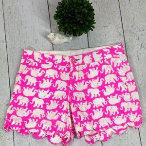 NEW Lilly Pulitzer Little Liza Short Pop Pink Tusk in Sun Middle Elephant 5 RARE